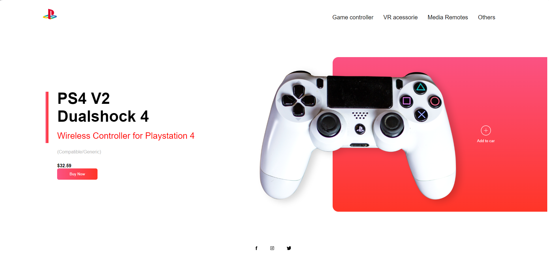 DualShock 4 Landing Page